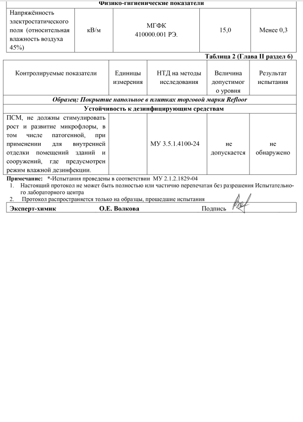 Протокол лабораторных испытаний клеевая плитка Fargo стр. 3
